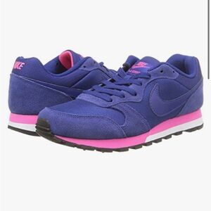 Nike Women's Purple and Pink Lace-Up Sneakers